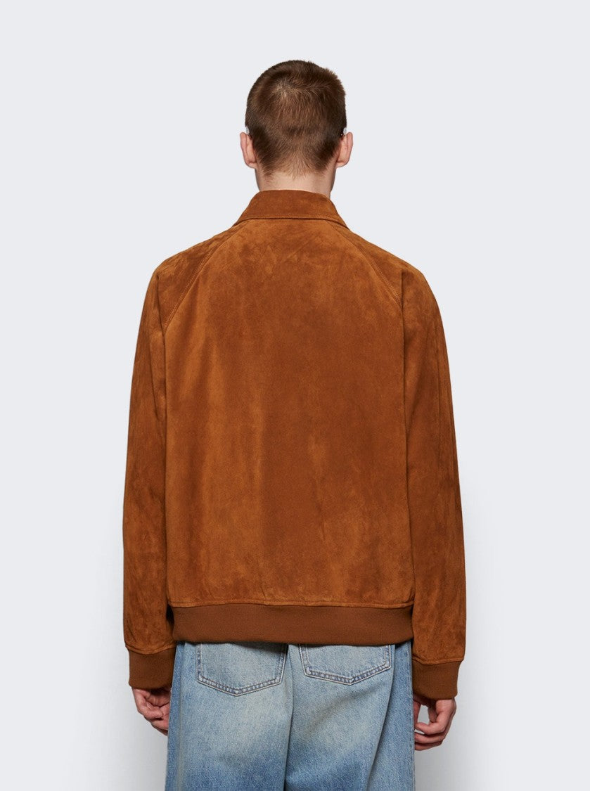 Valentino Suede Jacket Tan