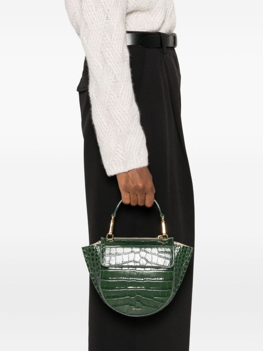 Wandler Crocodile-Embossed Shoulder Bag With Gold-Tone Accents