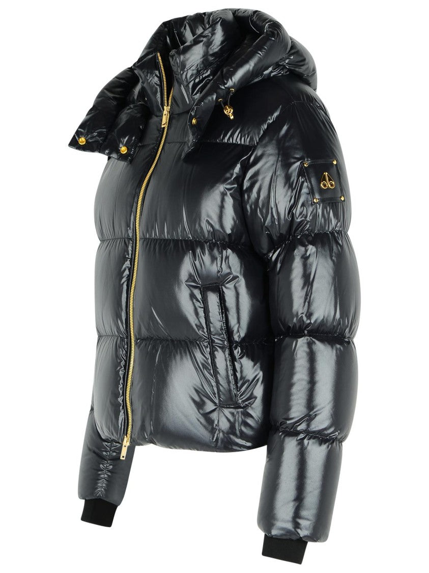 Moose Knuckles Black Nylon Down Jacket