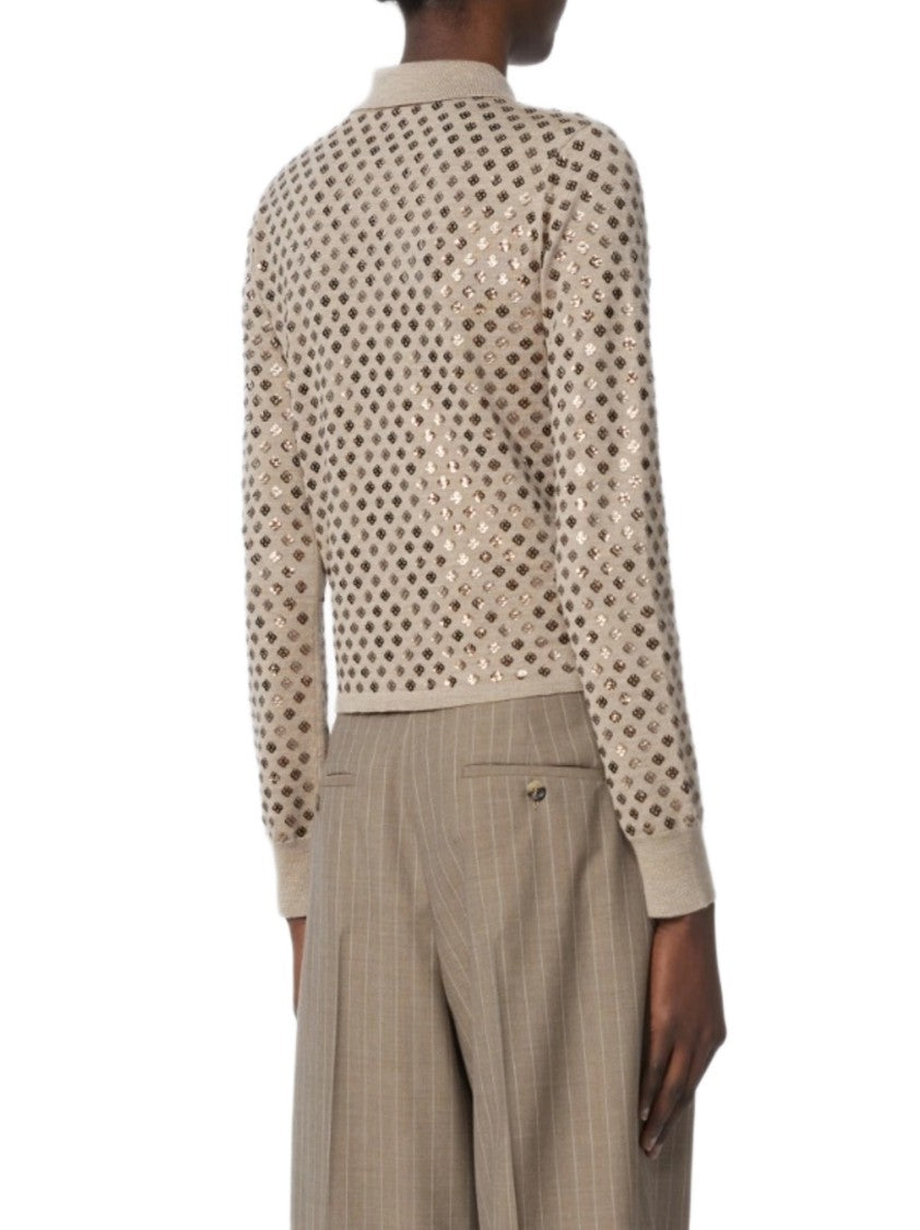Max Mara Cropped Cardigan With Classic Collar