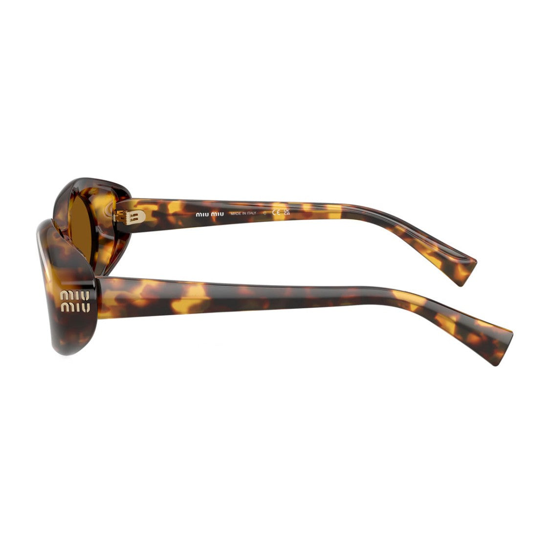 Miu Miu Havana B09s Acetate Oval Sunglasses