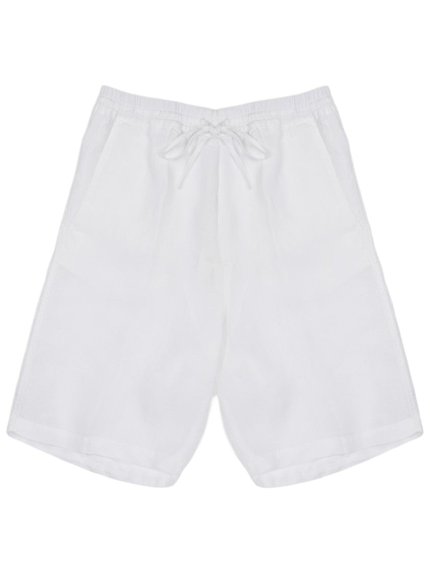 120% Lino Linen Relaxed Fit Drawstring Shorts