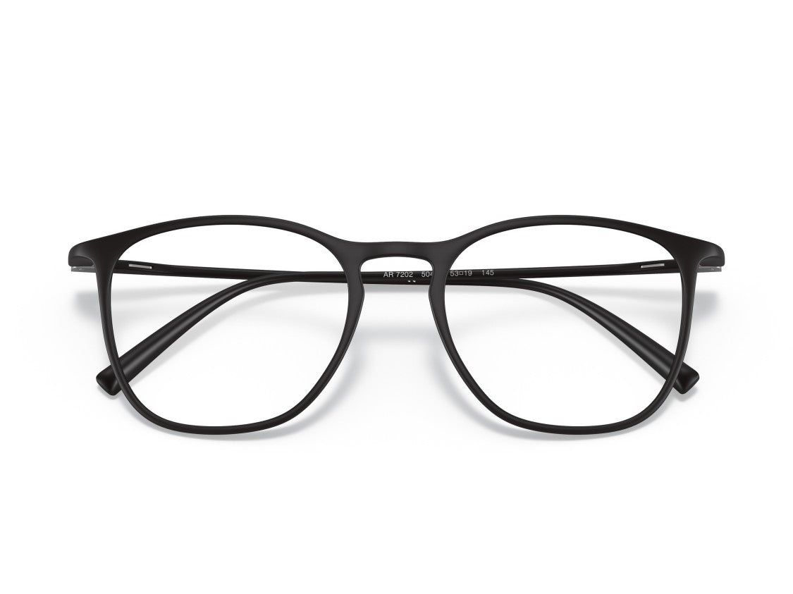 Giorgio Armani Black 0Ar7202 Matte Nylon Square Eyeglasses