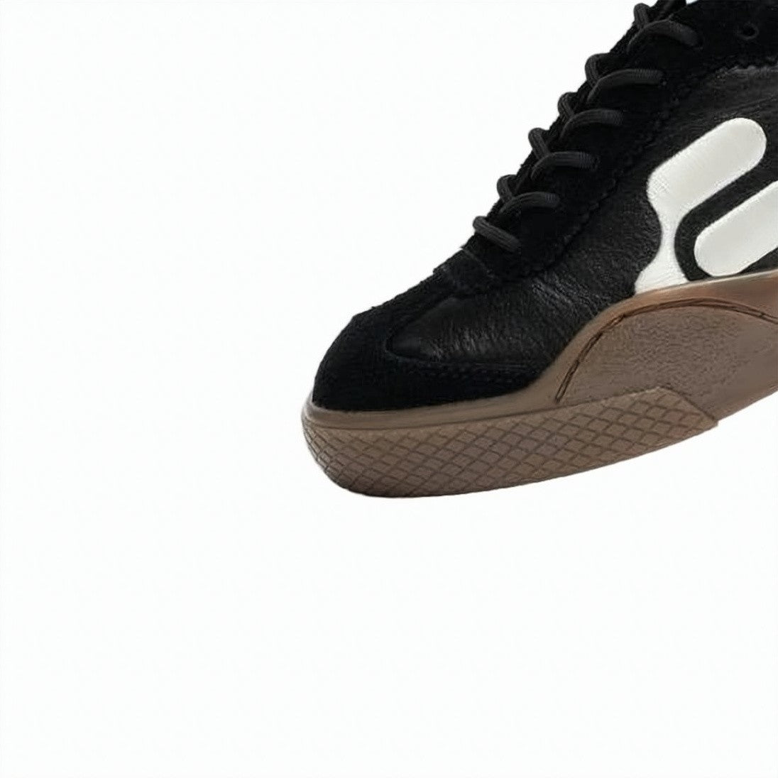 Eytys Eytys Black Suede And Leather Sneakers With Abstract Detailing