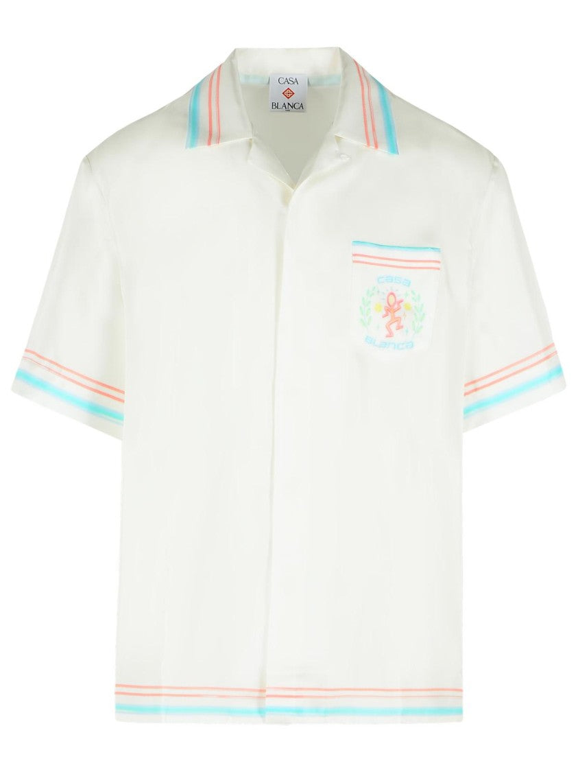 Casablanca Dance Joy' White Silk Shirt