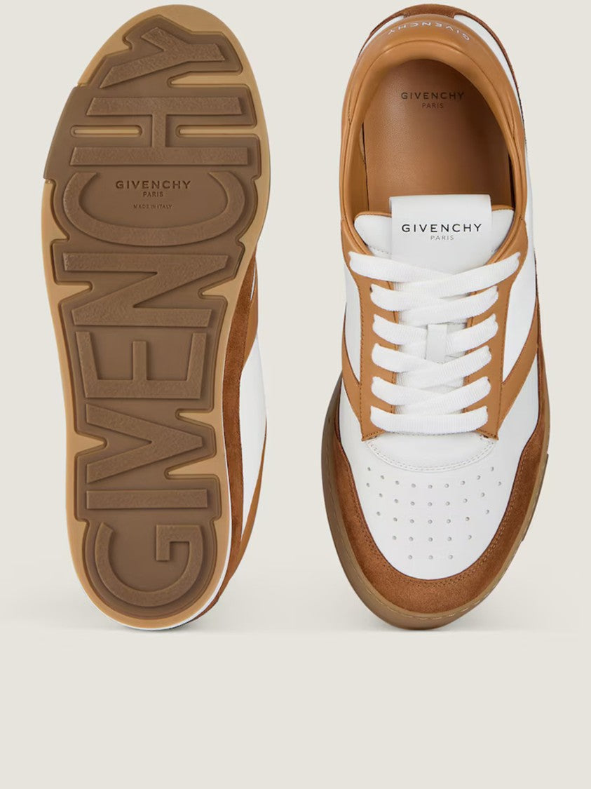 Givenchy Yard Court White Calf Leather Suede Sneakers