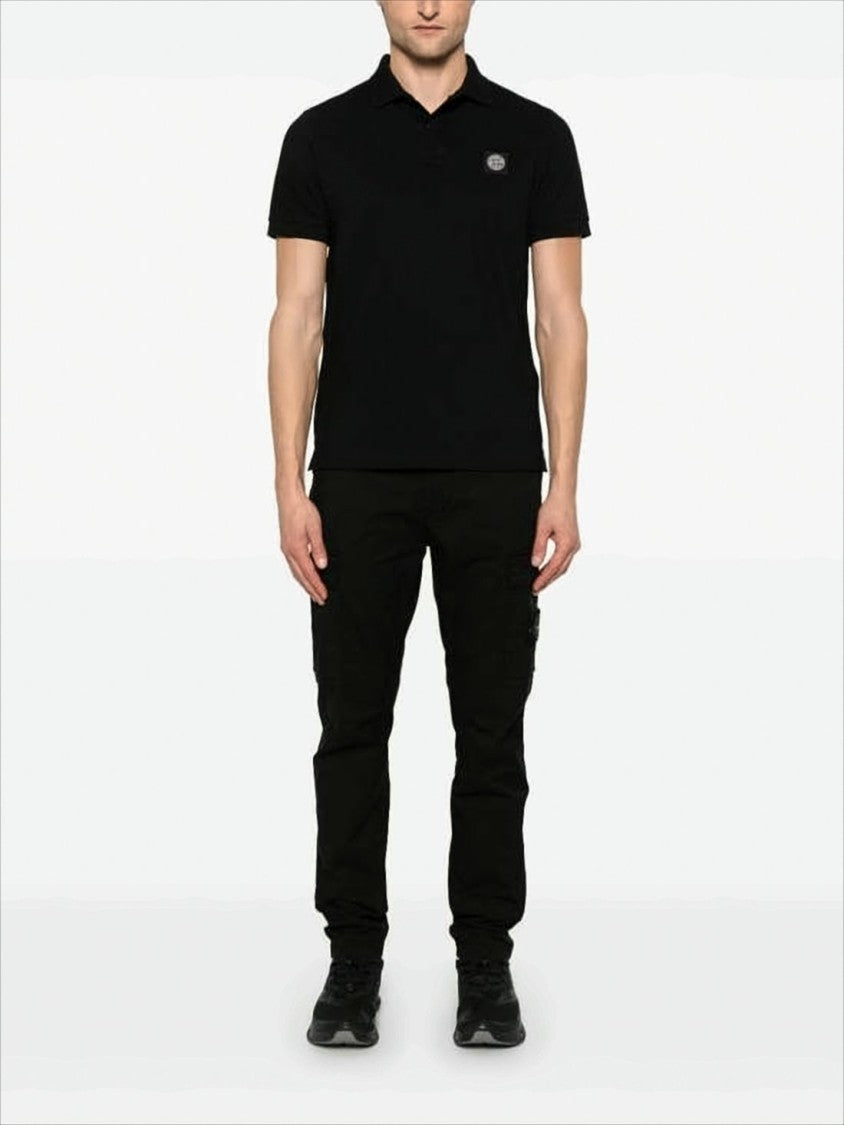 Stone Island Black Short-Sleeve Polo Shirt