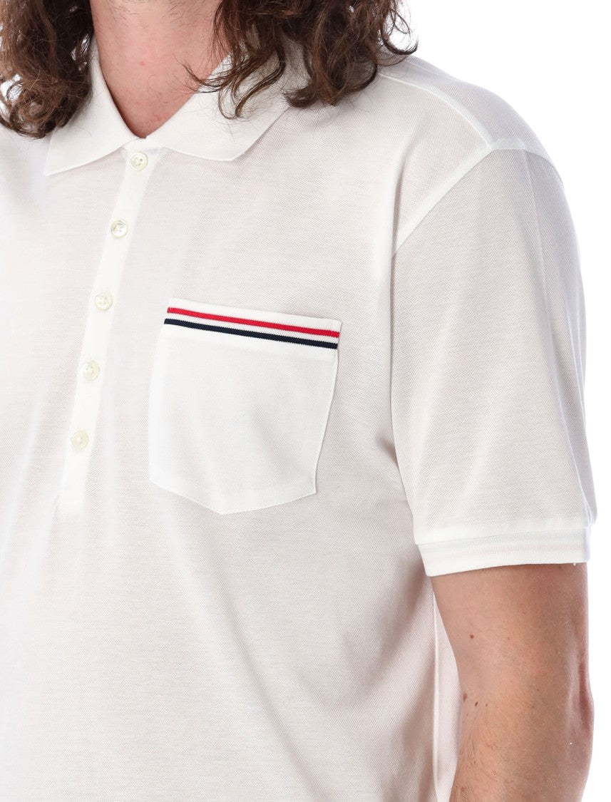 Thom Browne Fine Mercerized Pique Pocket Polo Shirt