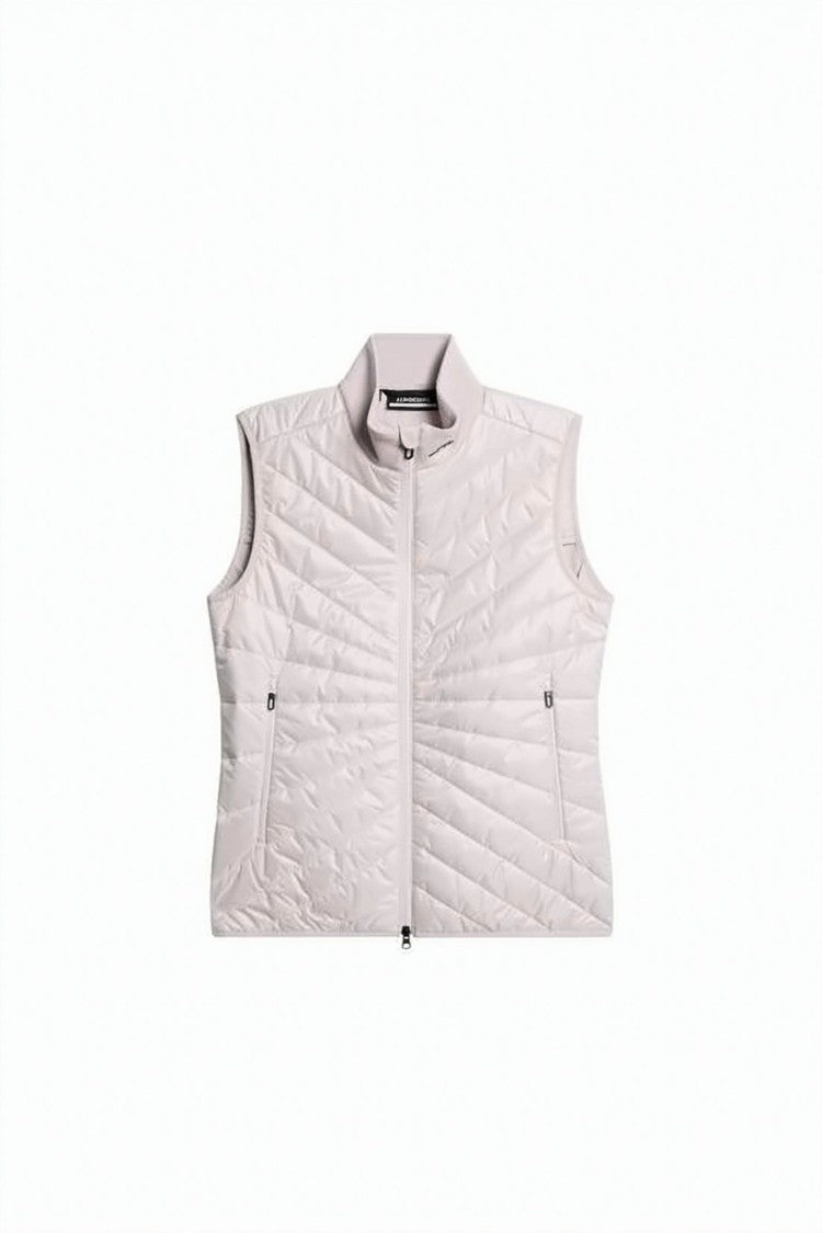 J Lindeberg Quilted Sleeveless Vest With High Collar