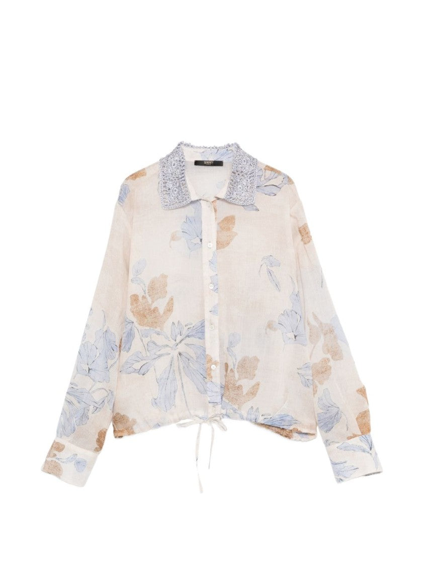 Seventy Sergio Tegon Relaxed Long-Sleeved Shirt With Floral Prints