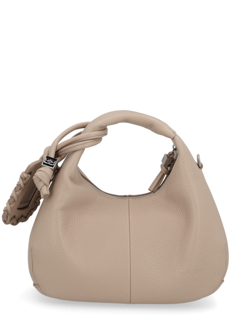 Ganni Pebbled Texture Shoulder Bag