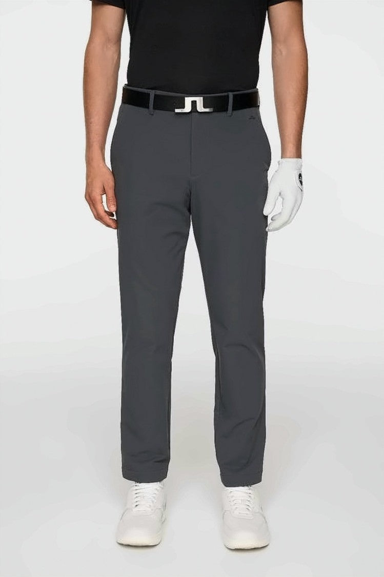 J Lindeberg Minimalist Black Straight Pants With Tailored Fit