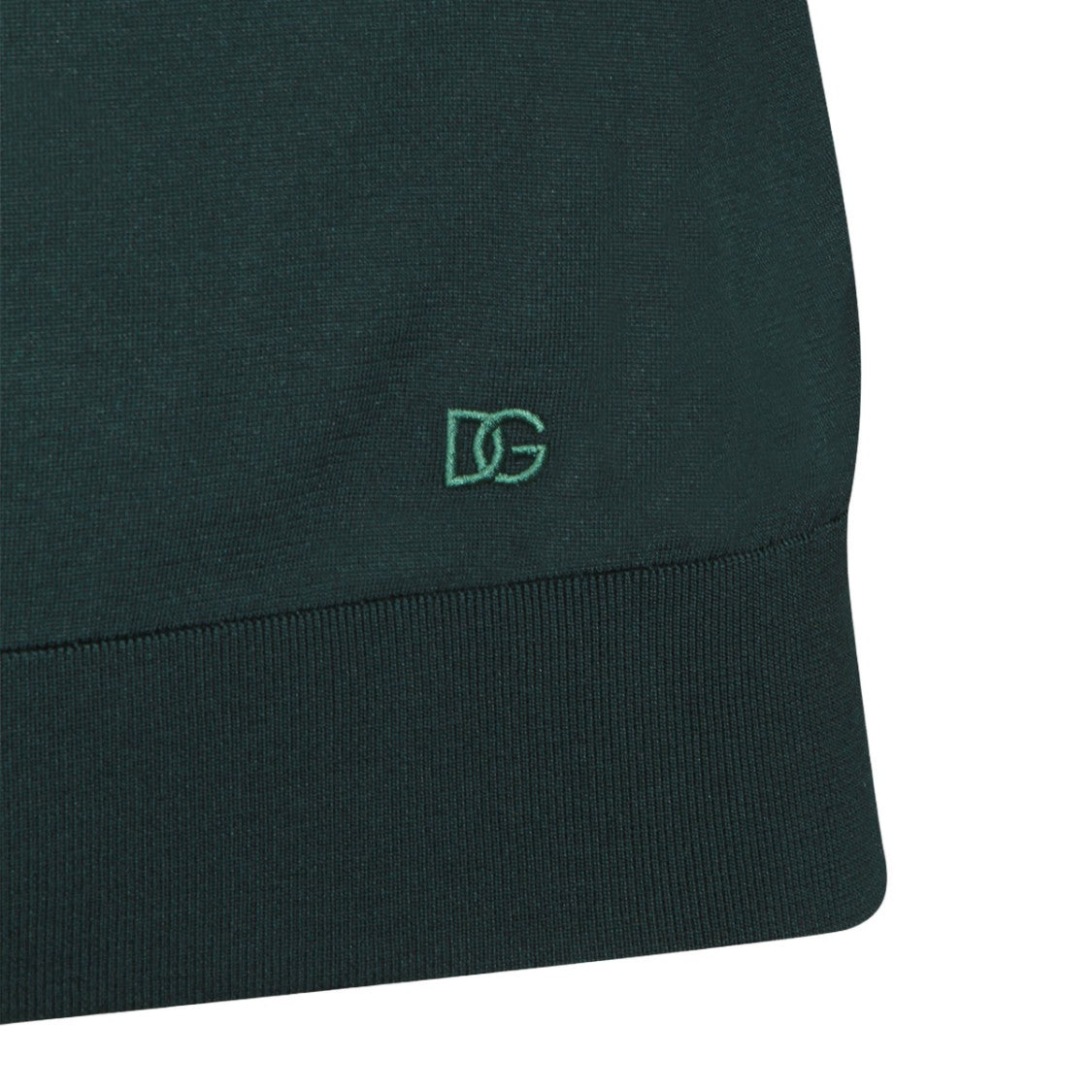 Dolce & Gabbana Dark Green Polo Shirt With Classic Collar