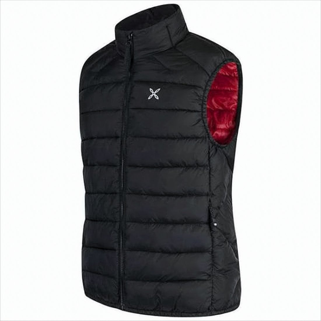 Montura Quilted Black Vest With High Collar And Functional Pockets