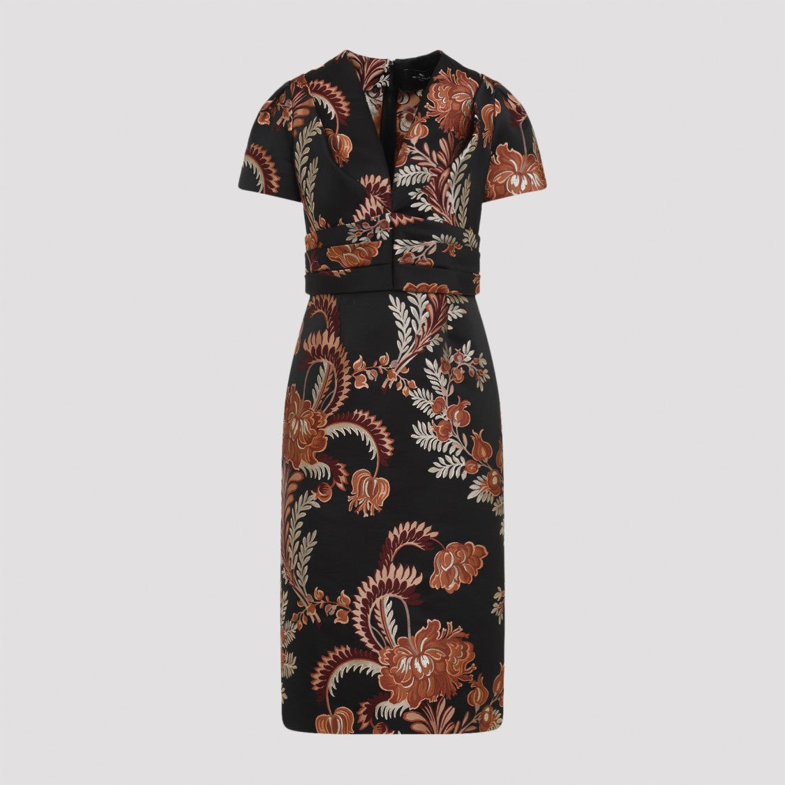 Etro Jacquard Black Polyester Long Dress