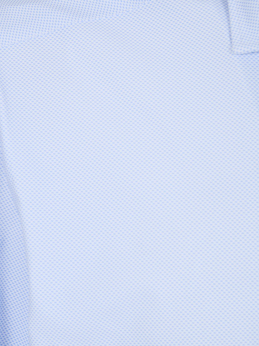 Barba Tailored Blue Nylon Blend Shirt With Pointed Collar