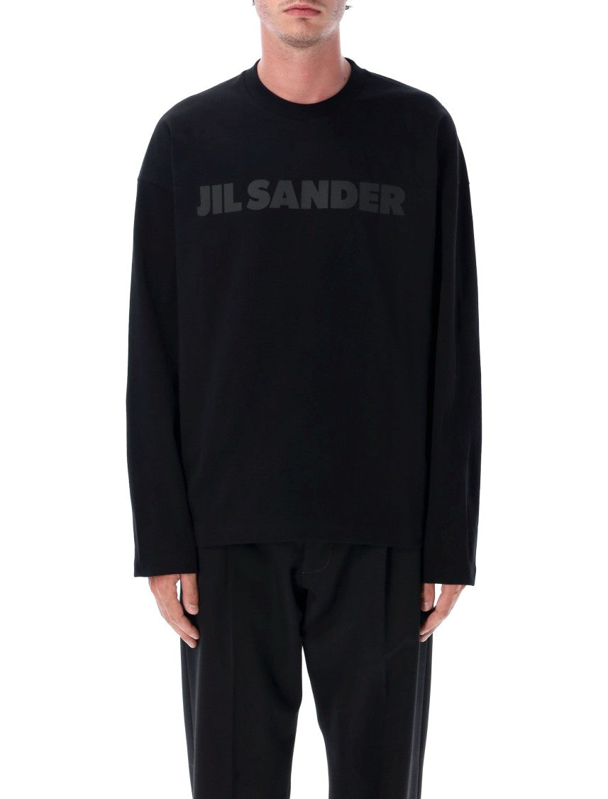 Jil Sander Tonal Logo Black T-Shirt