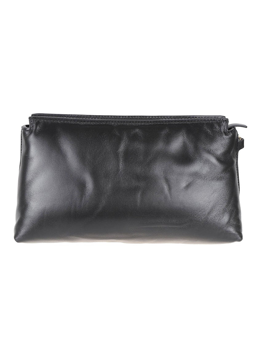 Givenchy Smooth Lamb Leather Rectangular Clutch With Embossed Logo