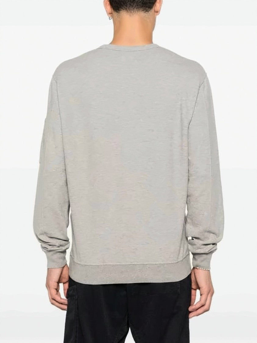 C.P. Company Casual Crewneck Sweatshirt With Distinctive Branding Patch
