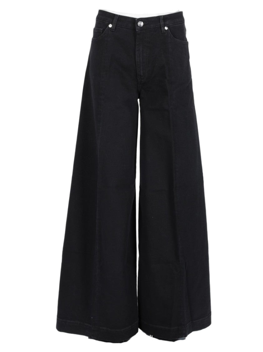 Nine In The Morning High-Waist Stretch Cotton Wide-Leg Jeans