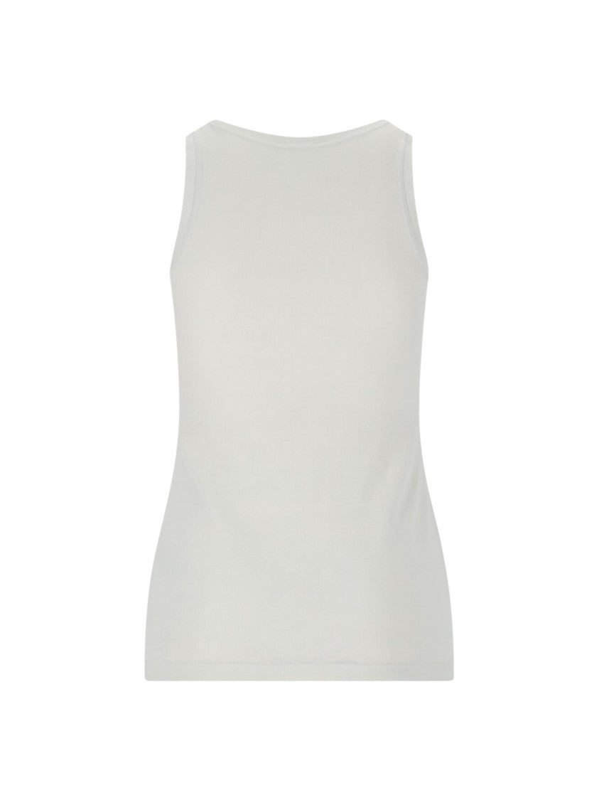 Jil Sander Tank Top Set Of 3 – White, Cream & Green