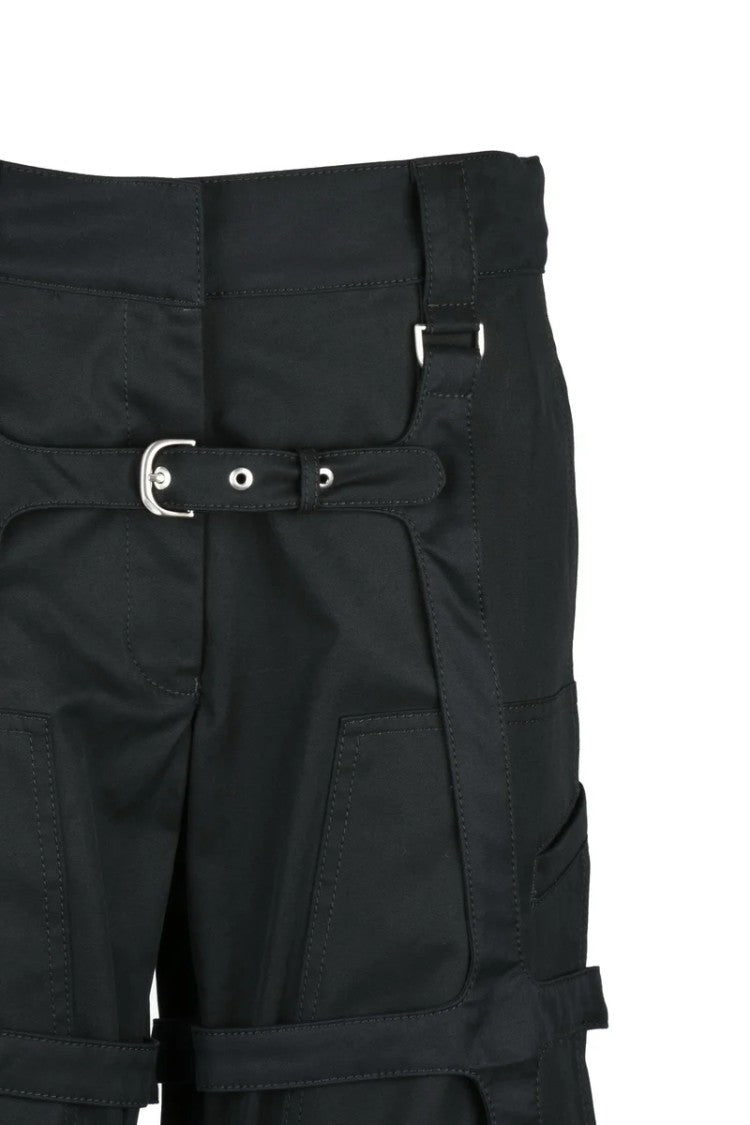 Off-White Cotton Cargo Pants - Black