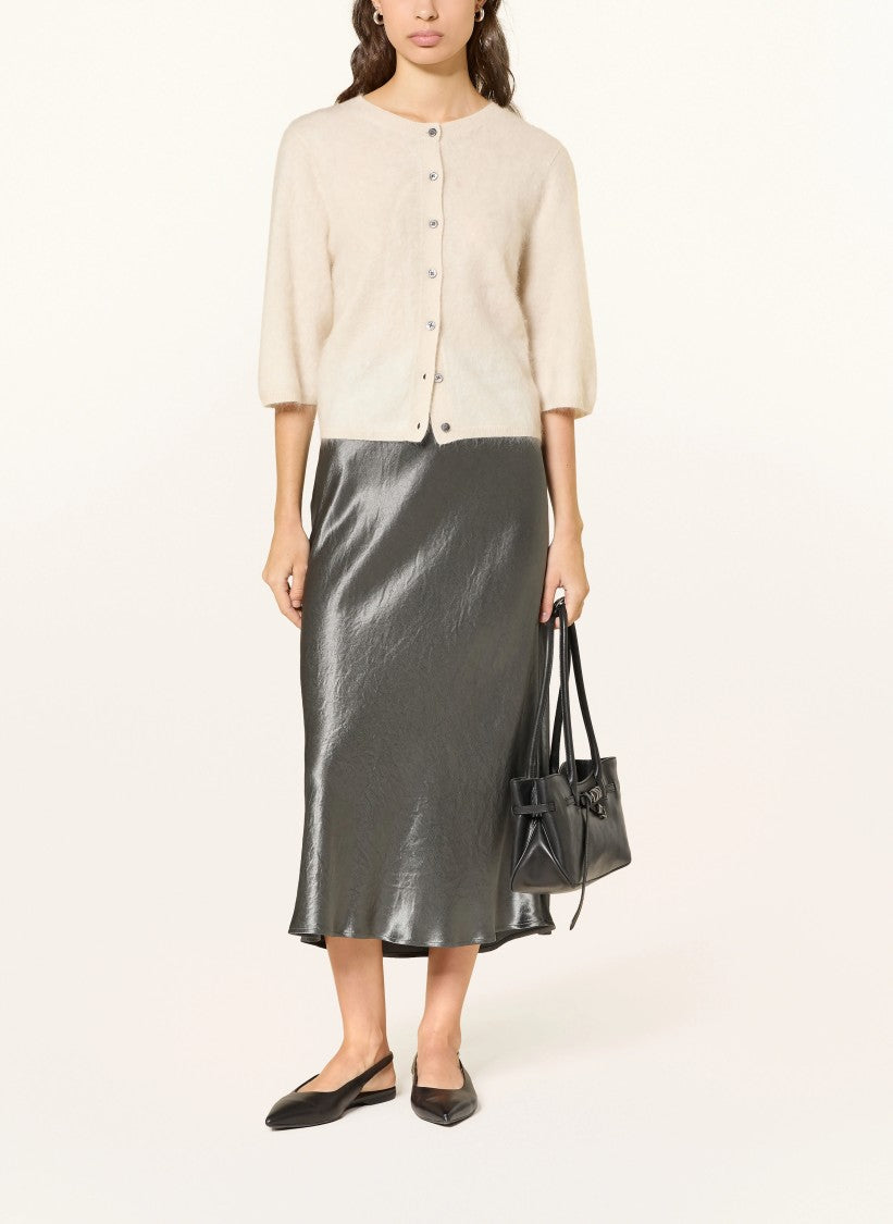 Max Mara Midi Skirt With Shiny Finish And A-Line Silhouette