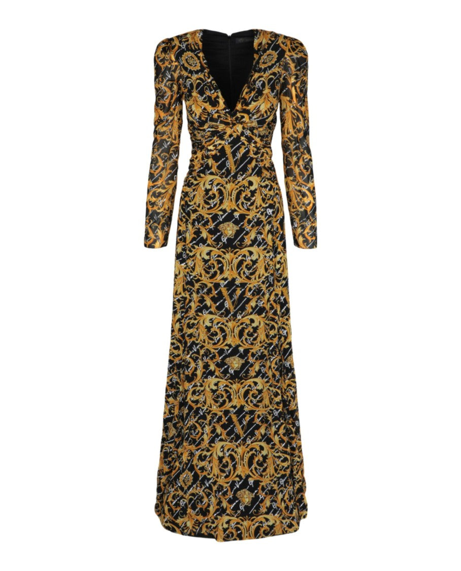 Versace Baroque Print Evening Gown