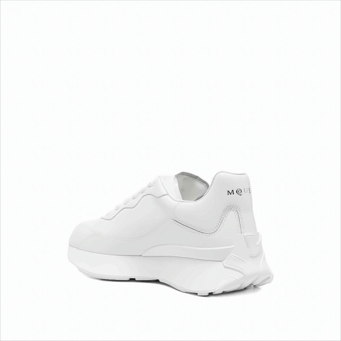 Alexander Mcqueen Minimalist White Calf Leather Sneakers