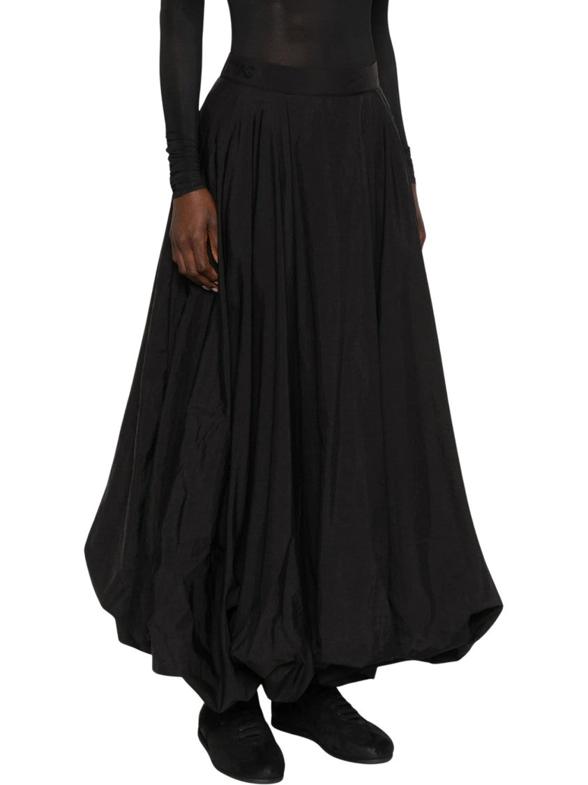 Y-3 Grd 3S Striped Gathered Balloon Skirt