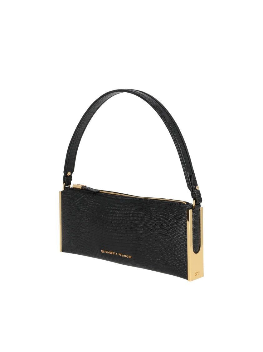 Elisabetta Franchi Lizard-Skin Rectangular Handbag