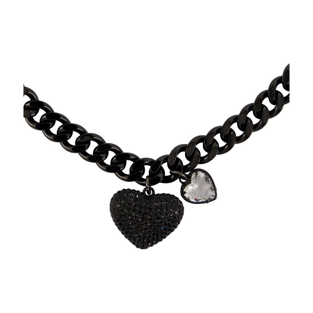 Marc Jacobs Heart Balloon Pave Necklace - Metal - Black