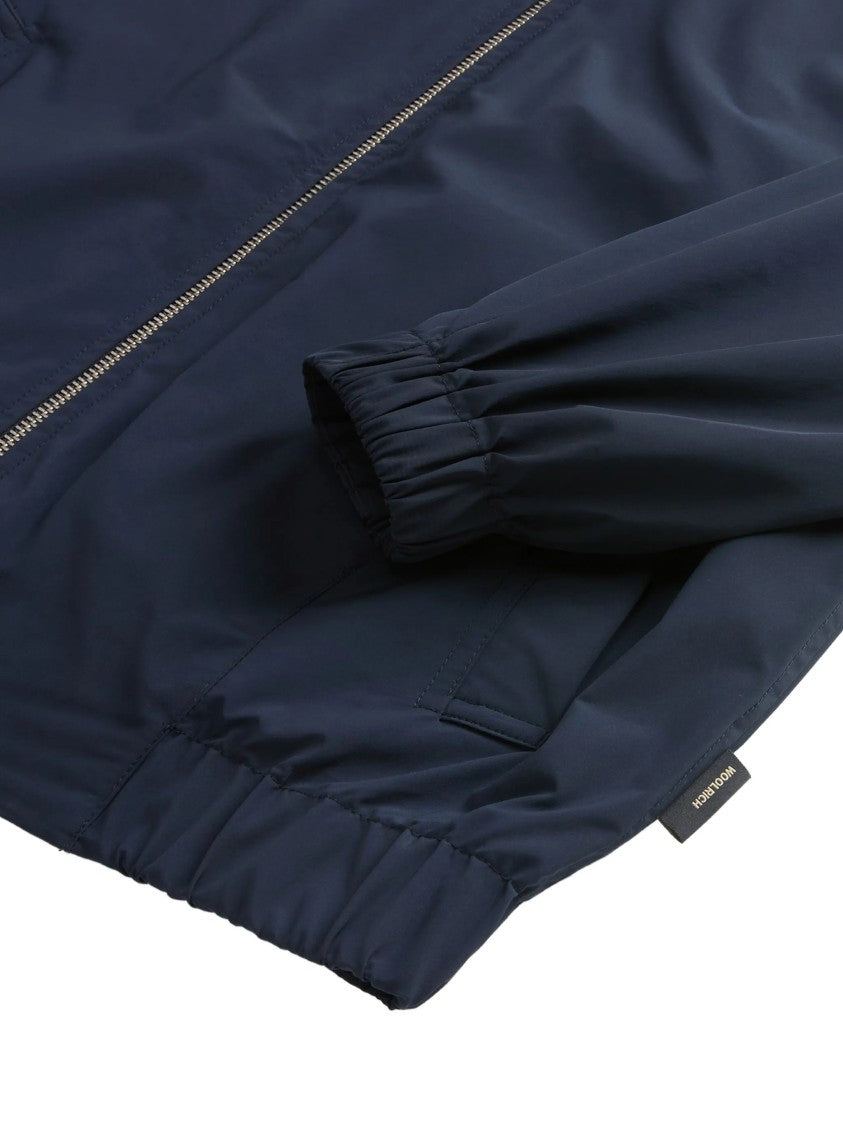 Woolrich Blue Summer Bomber Lightweight Polyester Jacket