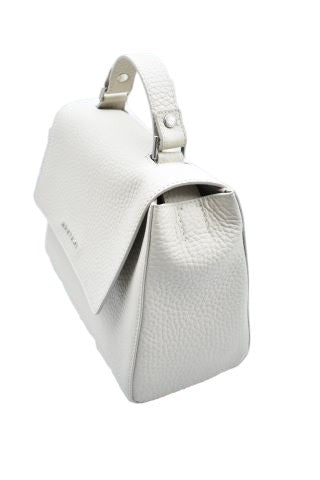 Orciani Textured Ivory Handbag With Magnetic Flap Closure