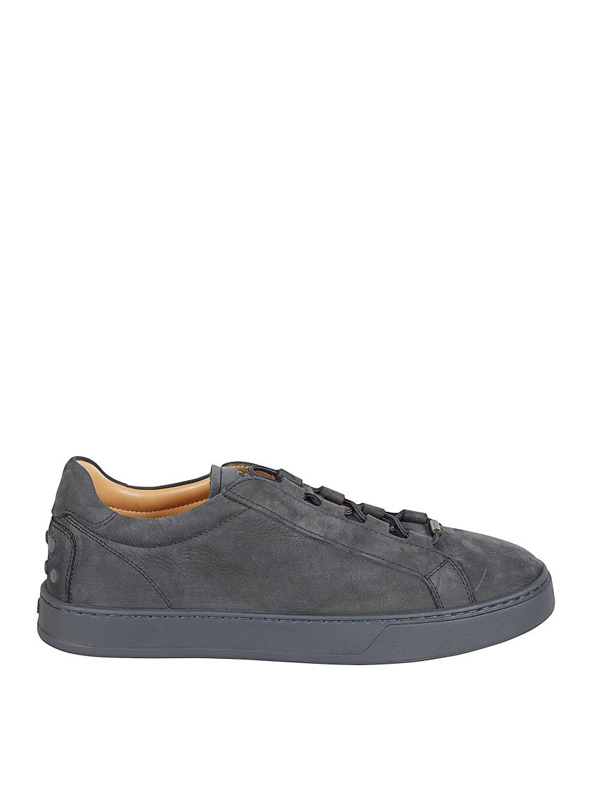 Tod's Minimalist Grey Sneakers With Pebble-Embossed Outsole