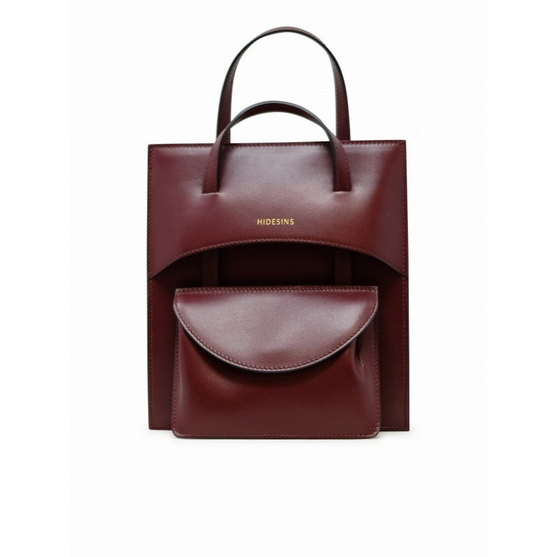 Hidesins Fl2516 Flap J Wine Leather Handbag