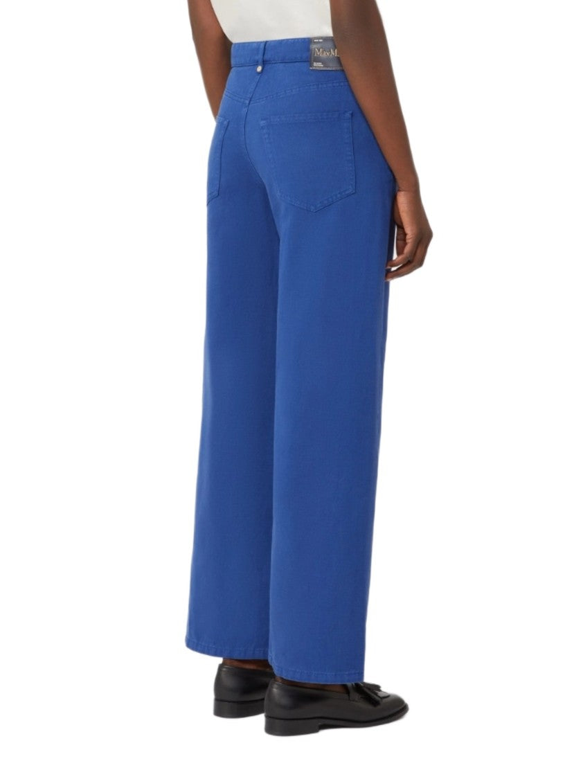 Max Mara Cotton Lino Drill Straight Trousers