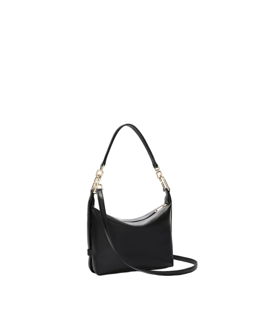 Furla Tonie Mini Hobo Bag In Black Leather