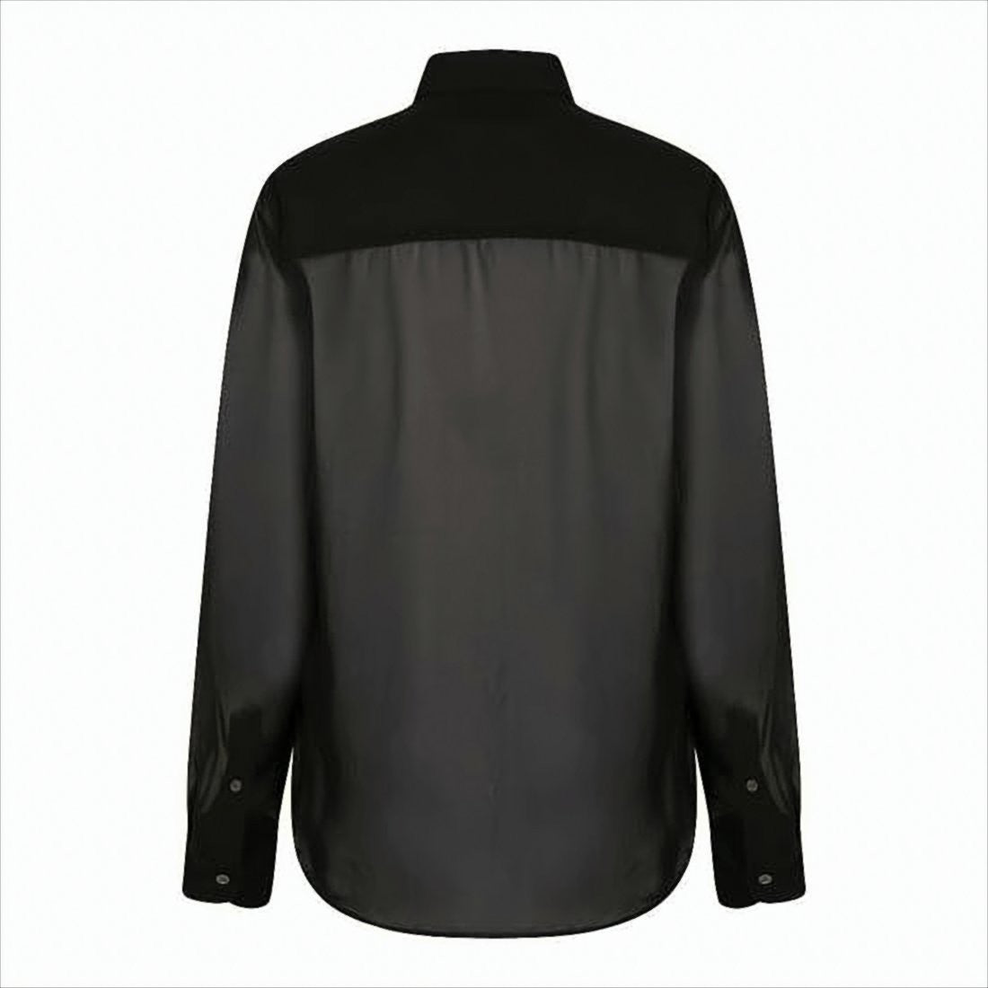 Ami Paris Translucent Long-Sleeved Shirt With Classic Collar