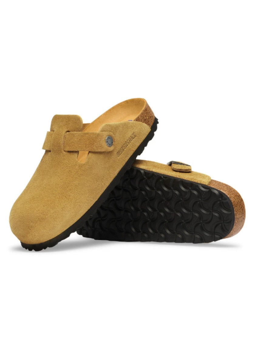 Birkenstock Cork Brown Suede Soft Footbed Clogs