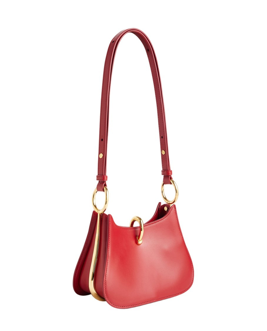 Rabanne Structured Leather Shoulder Bag With Gold Ring Hardware