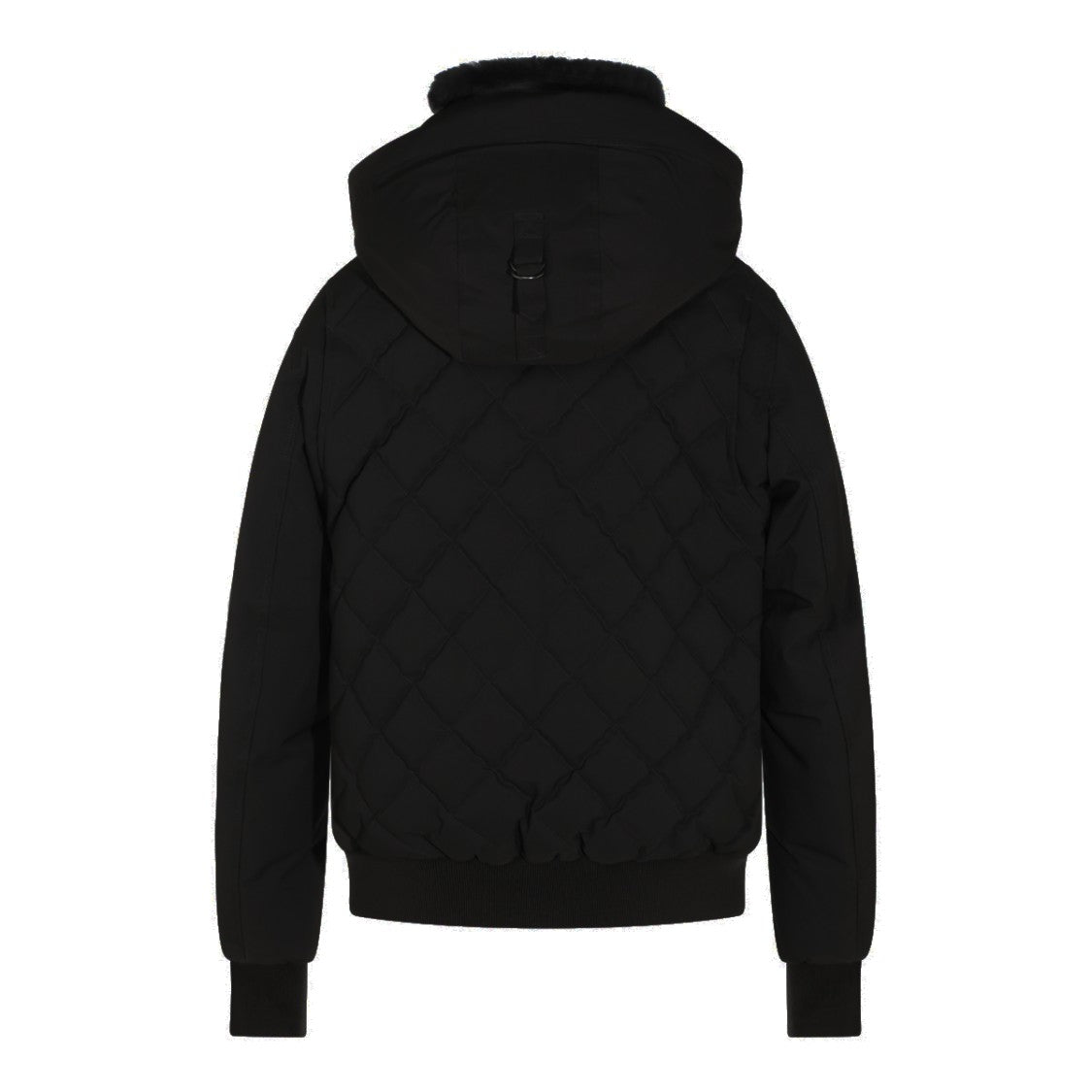 Mackage Quilted High Collar Black Coat With Plush Lining
