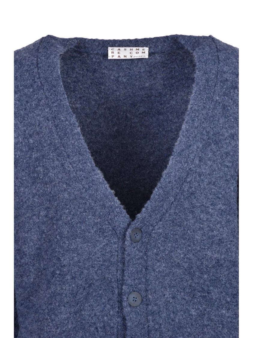 Cashmere Company P. Button-Front Cashmere Blend Cardigan With Deep V-Neck