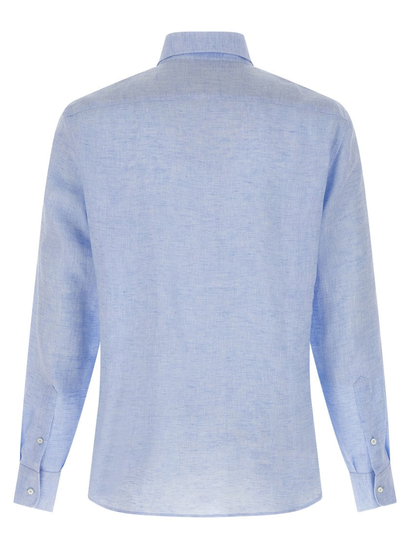 Brunello Cucinelli Mélange Linen Shirt With French Collar