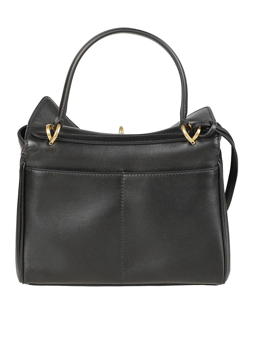 Balenciaga Smooth Grain Leather Handbag With Twist-Lock Closure