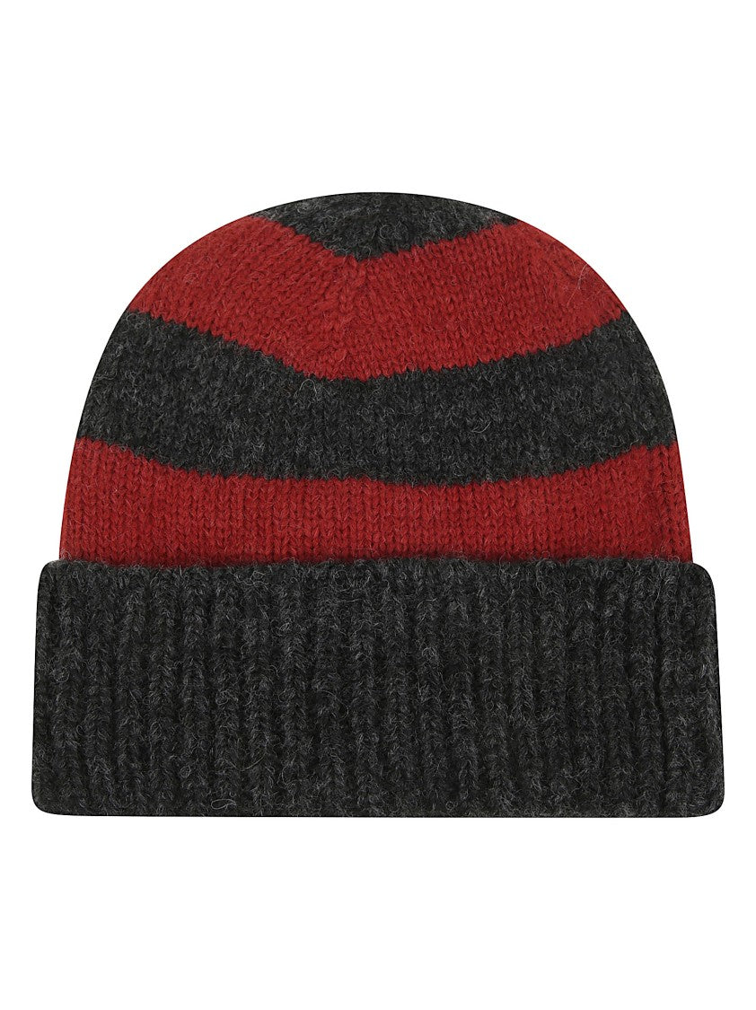 Alanui Multicolor Knitted Hat With Ribbed Cuff