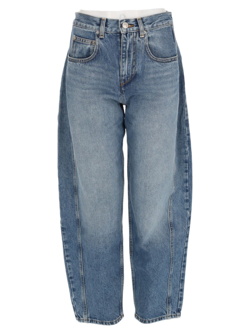 Isabel Marant Oriane Medium Blue Relaxed-Fit Denim Jeans