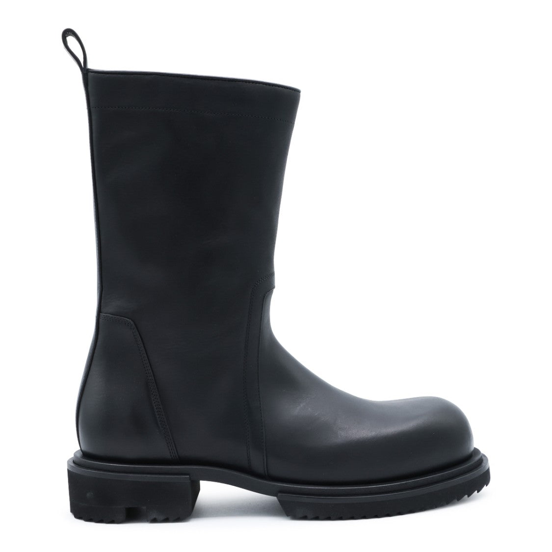 Rick Owens Black Leather Gabe Boots