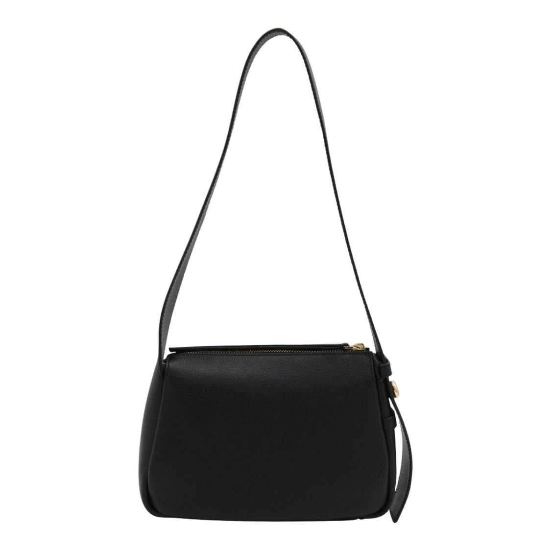 Tory Burch Structured Black Shoulder Bag With Gold-Tone Hardware