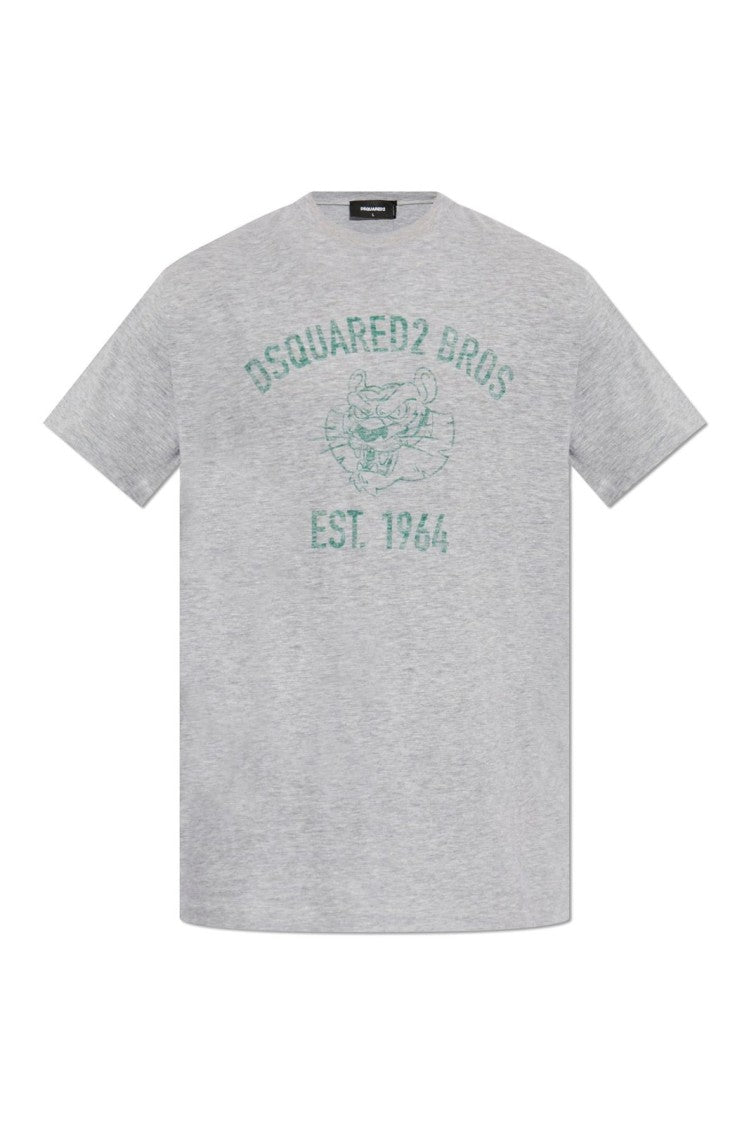Dsquared2 Heather Grey Crew Neck T-Shirt